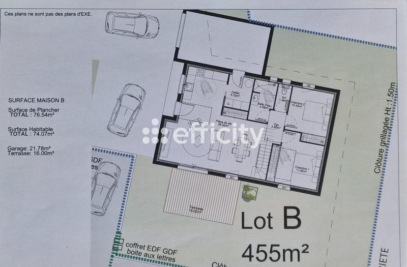 Maison - 74 m² - 3 pièces