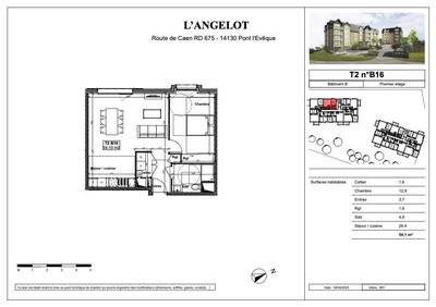 Appartement - 54 m² - 2 pièces