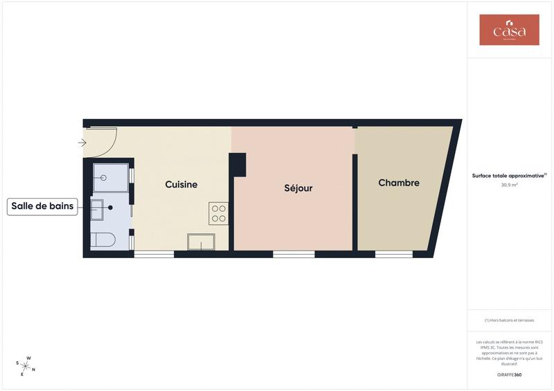 Appartement - 31 m² - 2 pièces