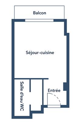 Appartement - 20 m² - 1 pièce