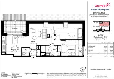 Appartement - 61 m² - 3 pièces