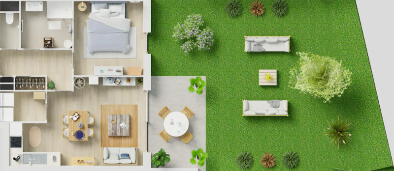 Appartement - 49 m² - 2 pièces