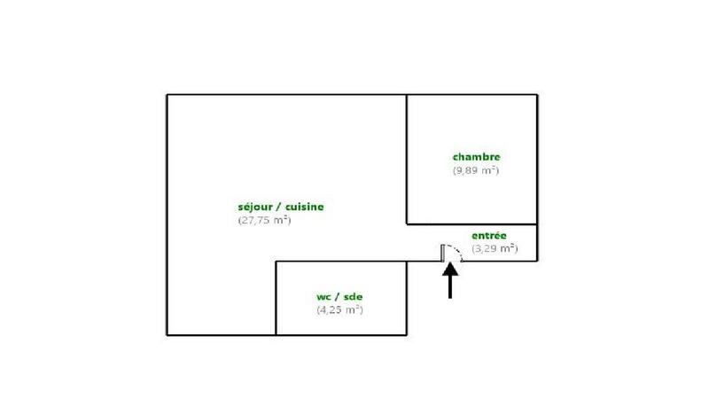 Appartement - 45 m² - 2 pièces