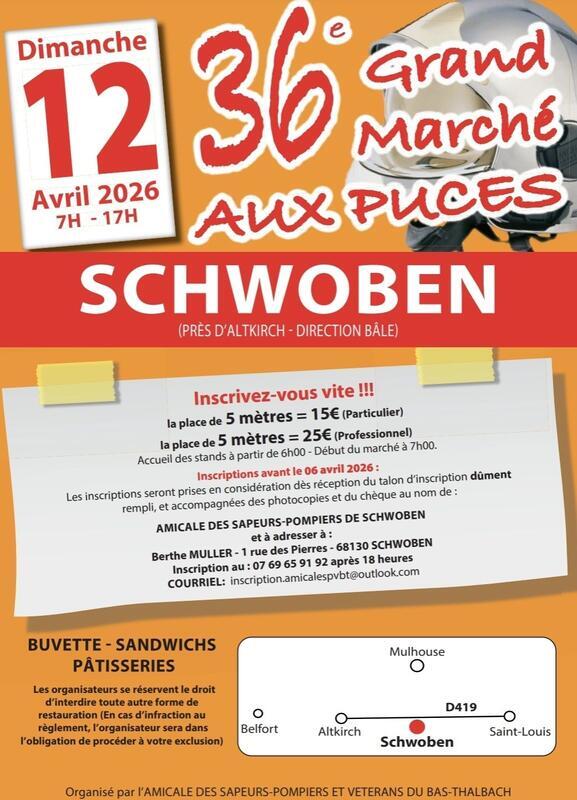36ème marché aux puces de l'amicale des sapeurs-pompiers et vétérans du bas-thalbach