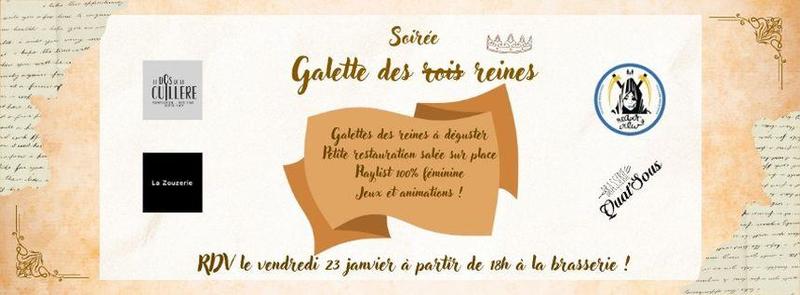 Soirée galette des reines à la brasserie Quat'Sous