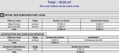 Appartement - 44 m² - 3 pièces