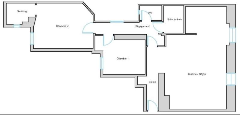 Appartement - 64 m² - 3 pièces