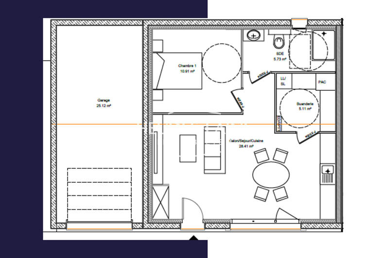 Maison - 50 m² - 2 pièces