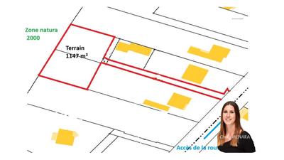 Terrain constructible - 1 147 m²