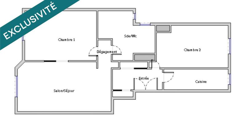 Appartement - 70 m² - 3 pièces