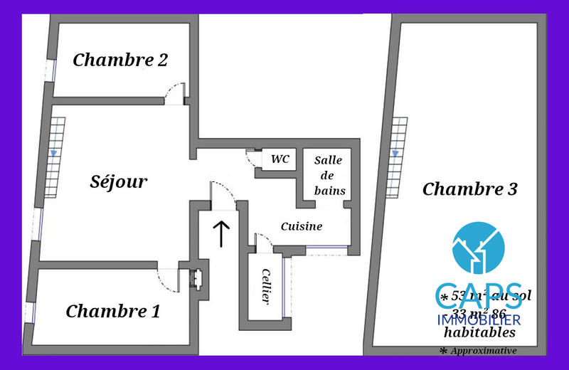 Appartement - 93 m² - 4 pièces