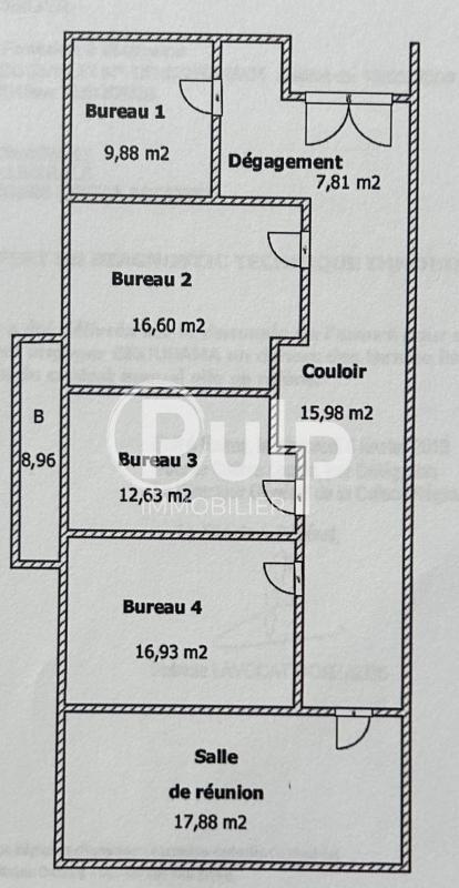 Bureau - 97 m² - 5 pièces