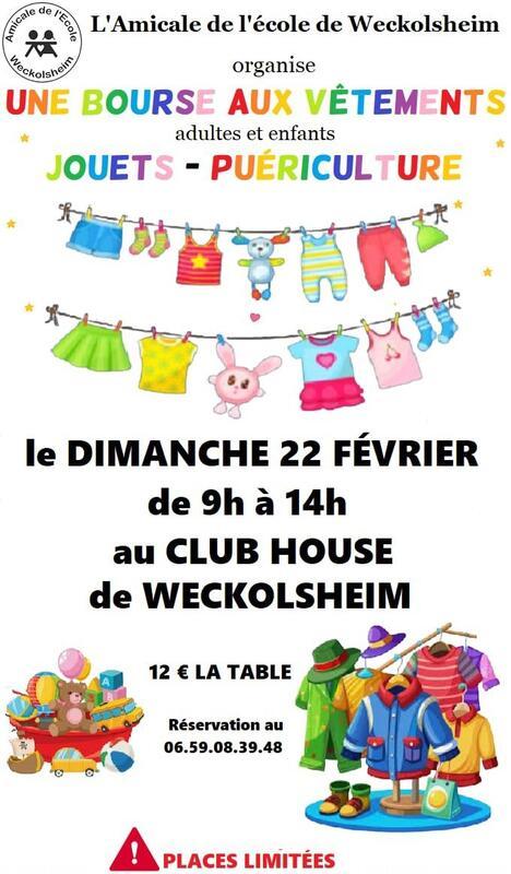 Bourse aux vêtements, jouets et puériculture