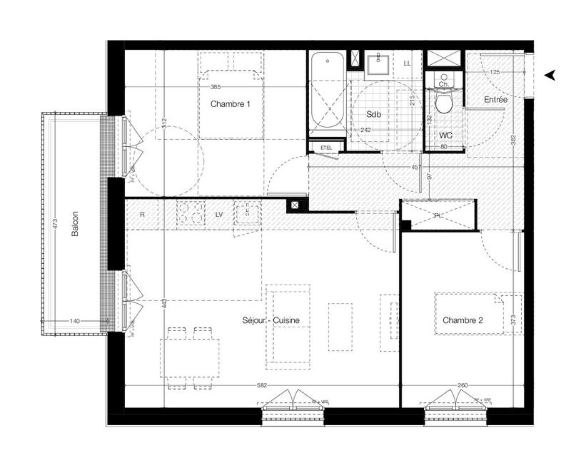Appartement - 62 m² - 3 pièces