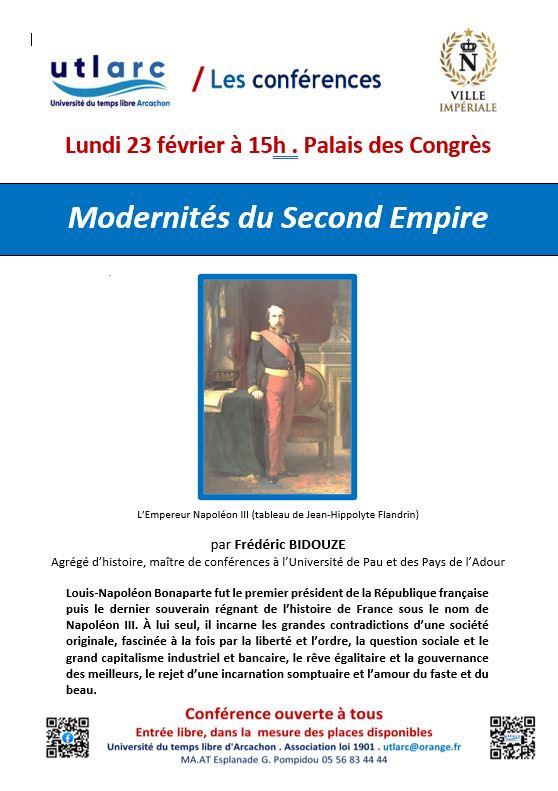 Conférence : Modernités du Second Empire par Frédéric Bidouze