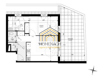 Appartement - 45 m² - 2 pièces