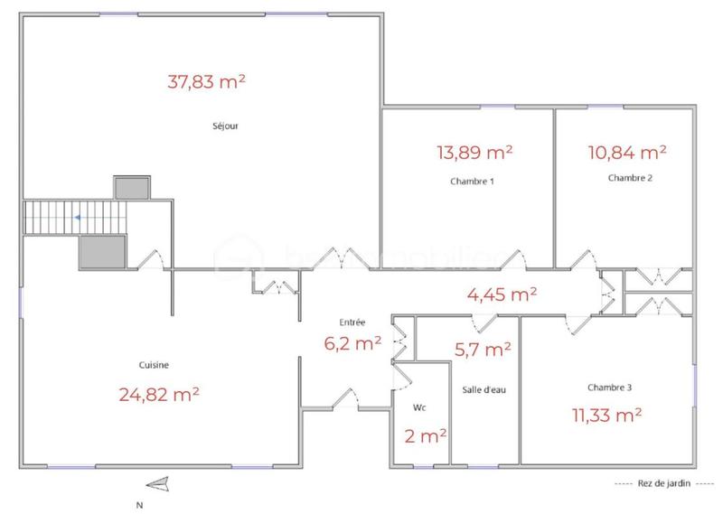 Maison - 121 m² - 5 pièces