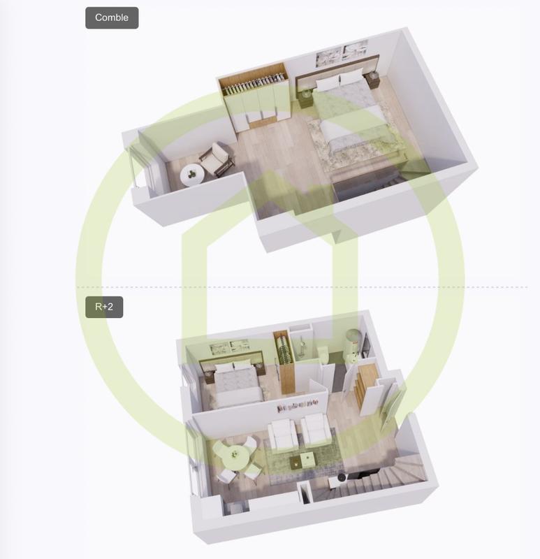 Appartement - 57 m² - 3 pièces