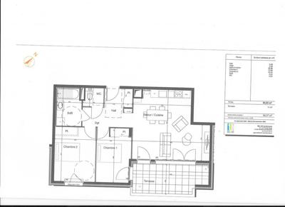 Appartement - 65 m² - 3 pièces