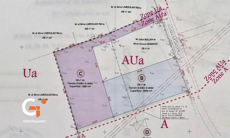 Terrain constructible - 1 000 m²