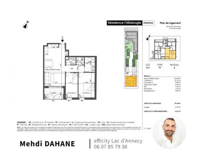 Appartement - 59 m² - 3 pièces