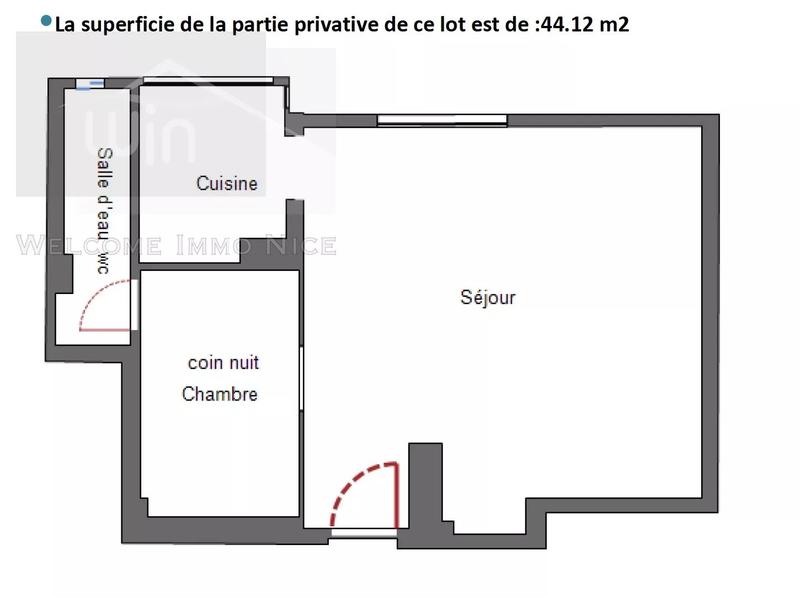 Appartement - 44 m² - 2 pièces