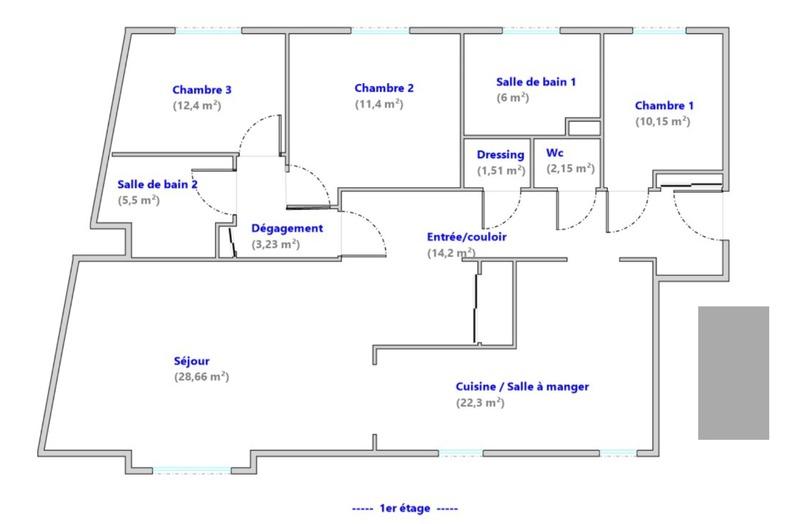 Appartement - 118 m² - 5 pièces