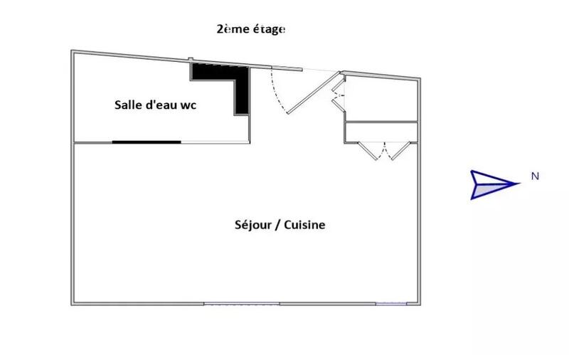 Studio - 17 m² - 1 pièce