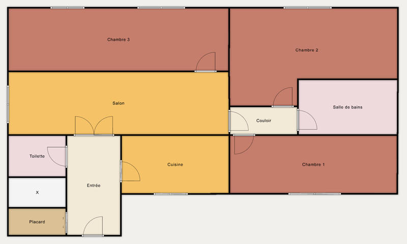 Chambre - 24 m² - 4 pièces