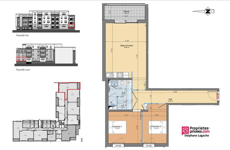 Appartement - 67 m² - 3 pièces