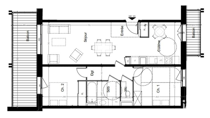 Appartement - 70 m² - 3 pièces