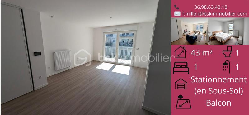 Appartement - 43 m² - 2 pièces