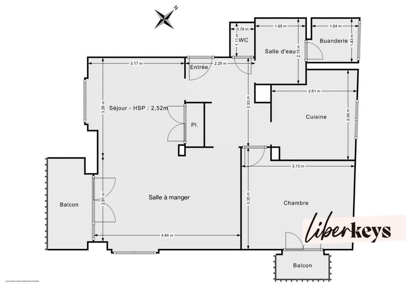 Appartement - 59 m² - 3 pièces
