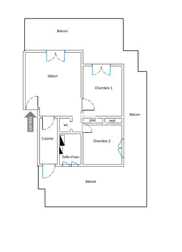 Appartement - 50 m² - 3 pièces