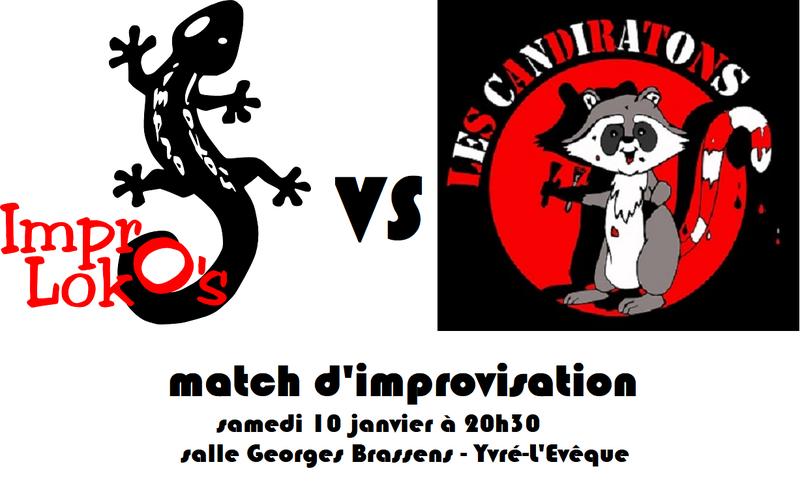 match d'improvisation les Candiratons (Le Mans) vs. Les Improloko"s (Blois)