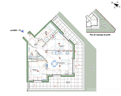 Appartement - 58 m² - 3 pièces