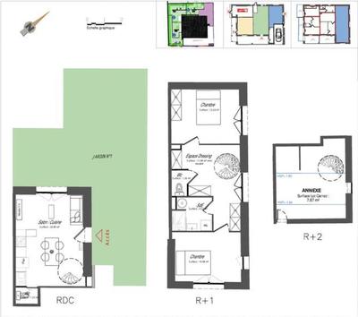 Maison - 63 m² - 3 pièces