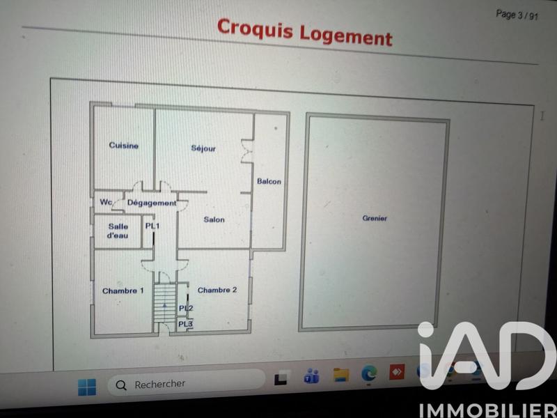 Maison - 70 m² - 4 pièces