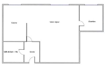 Appartement - 46 m² - 2 pièces