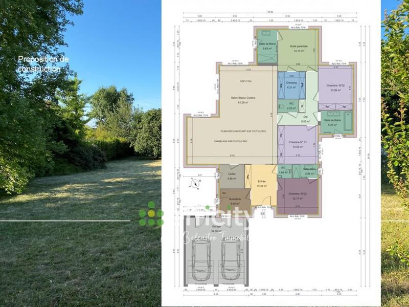 Terrain constructible - 1 058 m²