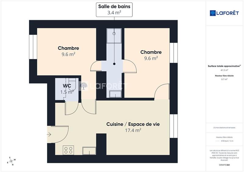 Appartement - 41 m² - 3 pièces