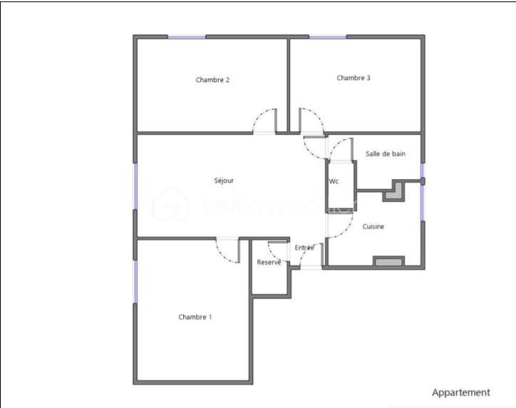 Appartement - 58 m² - 4 pièces