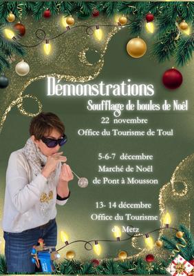 Démonstrations de soufflage de boules de Noël