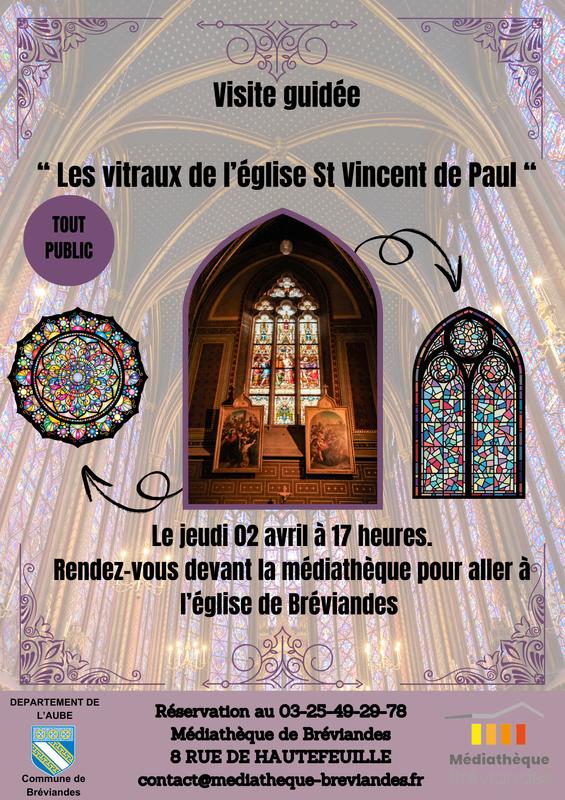 Visite guidée "Les vitraux de l'Eglise Saint Vincent de Paul"