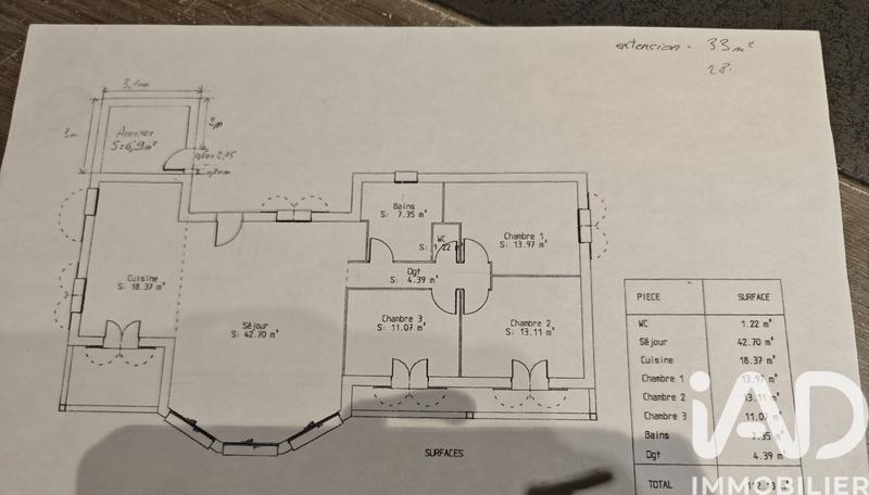 Maison - 144 m² - 5 pièces