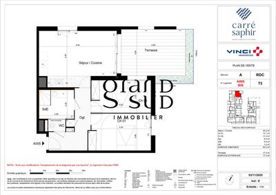 Appartement - 63 m² - 3 pièces