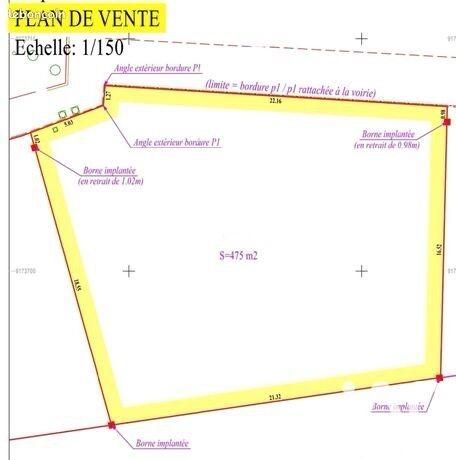 Terrain - 475 m²