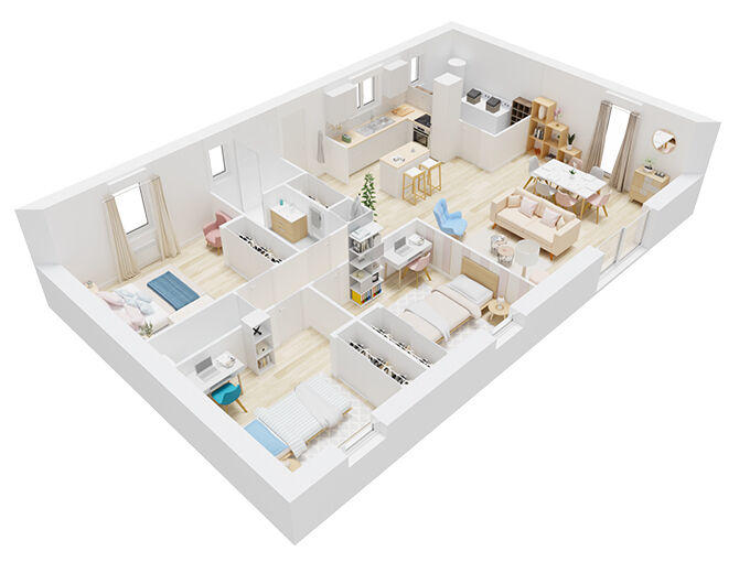 Maison - 90 m² - 5 pièces