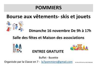 Bourse aux vêtements, jouets et materiels de ski