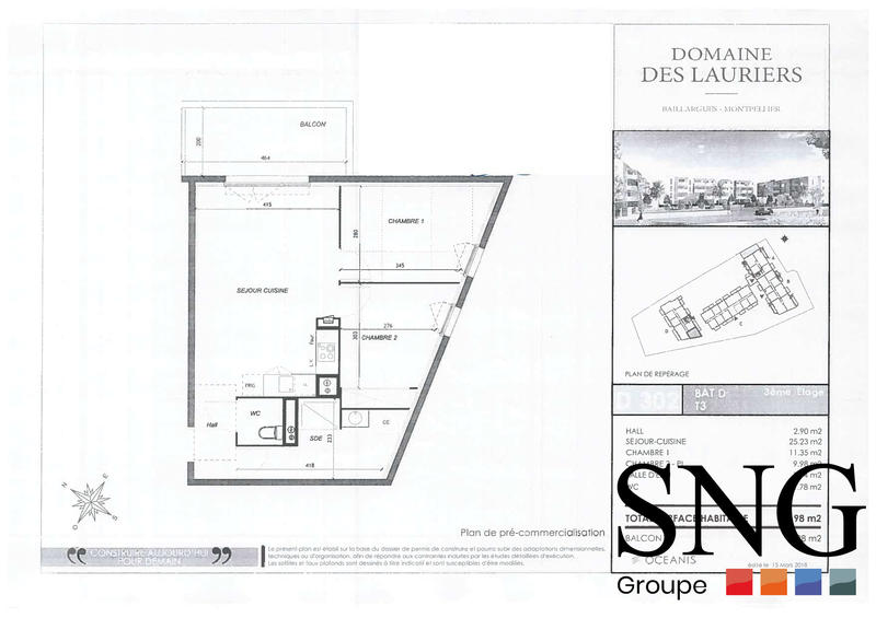 Appartement - 58 m² - 3 pièces